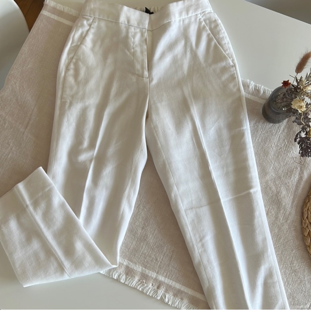 SOLD: J Crew White Linen Pants